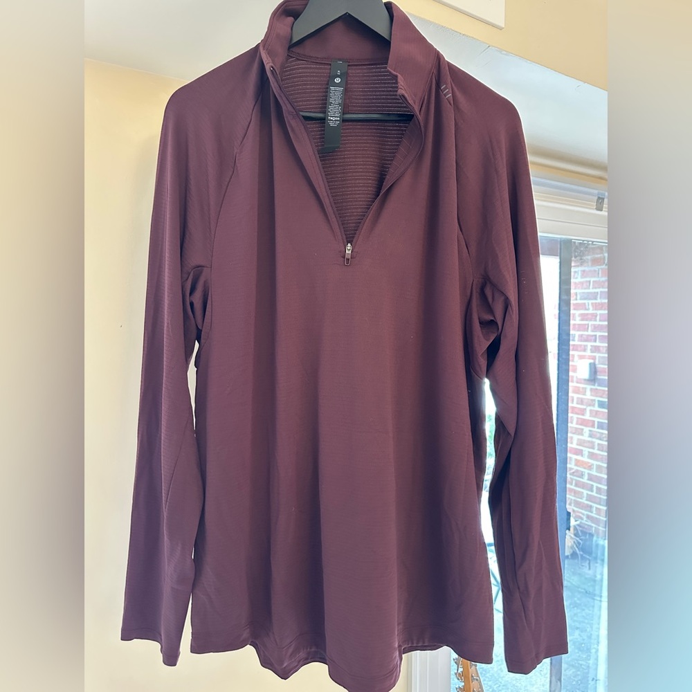 lululemon license to train half zip XL maroon red